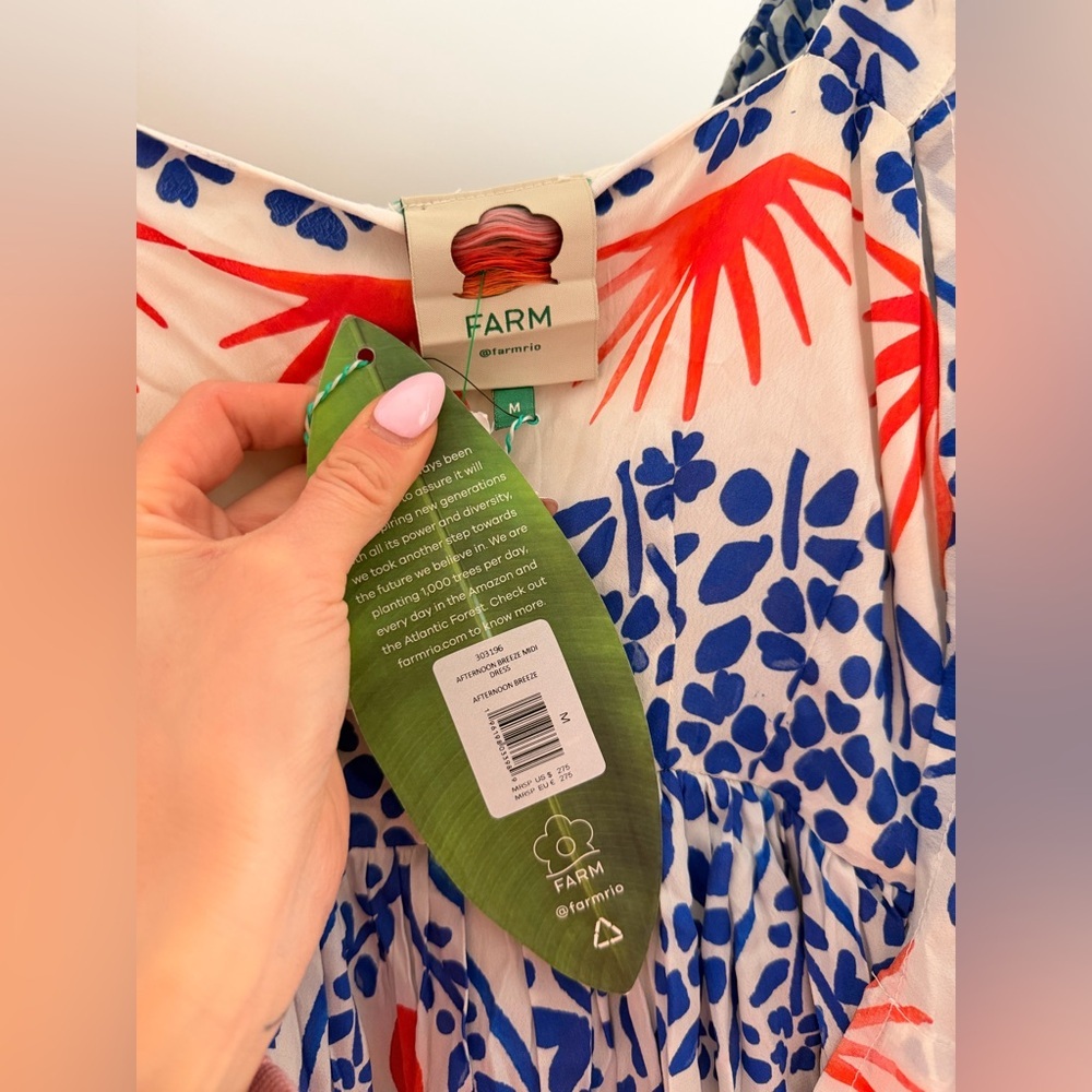 Farm Rio Afternoon Breeze Midi Dress - Picture 7 of 8